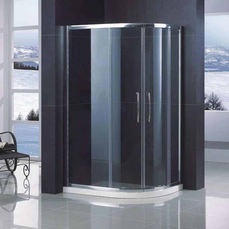 Custom Bathroom Conner Sliding Glass Quadrant Douche-behuizingen (QA-R1200900)